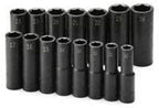 SK Hand Tools 4048 15-Piece 1/2-Inch Drive 6 Point Deep Metric Impact Socket Set