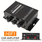 400W Mini Power Amplifier: Get Crystal Clear Audio With 2.0 Stereo Sound For Home/Car Theater System