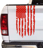 Show Your Patriotism with this American Flag Pickup Truck Car Sticker!