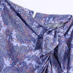 vintage high waist purple wrap midi skirt