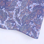 vintage high waist purple wrap midi skirt