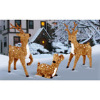 24" Creative Images Brown Resting Reindeer with Spots - Clear Lights