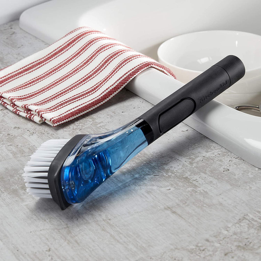 KitchenAid Soap Dispensing Sink Brush, Black