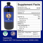 C60 EVO Organic MCT Coconut Oil - 100% Pure ESS60 Supports Joint Pain and Flexibility, Energy and Immunity, Sleep Aid Oil Supplement, 32 oz