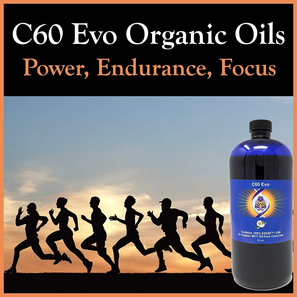 C60 EVO Organic MCT Coconut Oil - 100% Pure ESS60 Supports Joint Pain and Flexibility, Energy and Immunity, Sleep Aid Oil Supplement, 32 oz