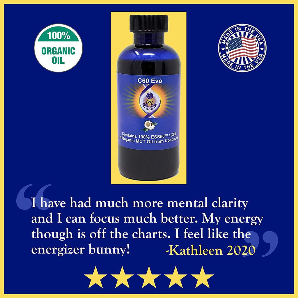 C60 EVO Organic MCT Coconut Oil - 100% Pure ESS60 Supports Joint Pain and Flexibility, Energy and Immunity, Sleep Aid Oil Supplement, 32 oz