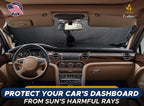 EcoNour Car Shade Front Windshield | Windshield Dash Protector for Maximum UV Rays and Sun Heat Protection | Sun Visor Car Interior Accessory for Cooler Interior | Medium Plus (64 x 34 inches)