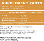LFC FormuLa NMN Supplement 350mg Serving , High Purity Nicotinamide Mononucleotide Direct NAD+ Supplement, Including Pterostilbene 250mg Better Than Resveratrol