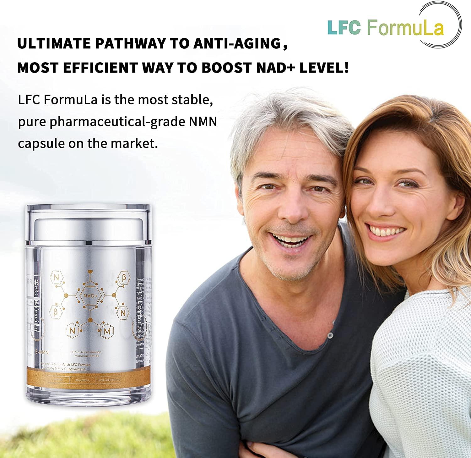 LFC FormuLa NMN Supplement 350mg Serving , High Purity Nicotinamide Mononucleotide Direct NAD+ Supplement, Including Pterostilbene 250mg Better Than Resveratrol