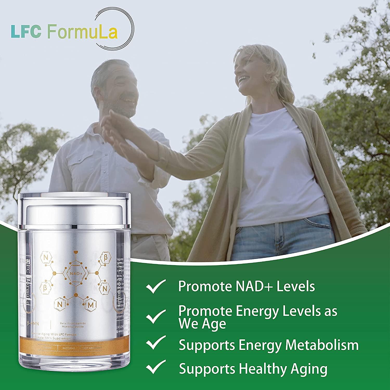 LFC FormuLa NMN Supplement 350mg Serving , High Purity Nicotinamide Mononucleotide Direct NAD+ Supplement, Including Pterostilbene 250mg Better Than Resveratrol