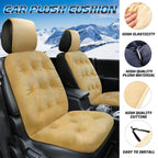 Car Plush Backrest Seat Cushion Soft Plush Cotton Backrest