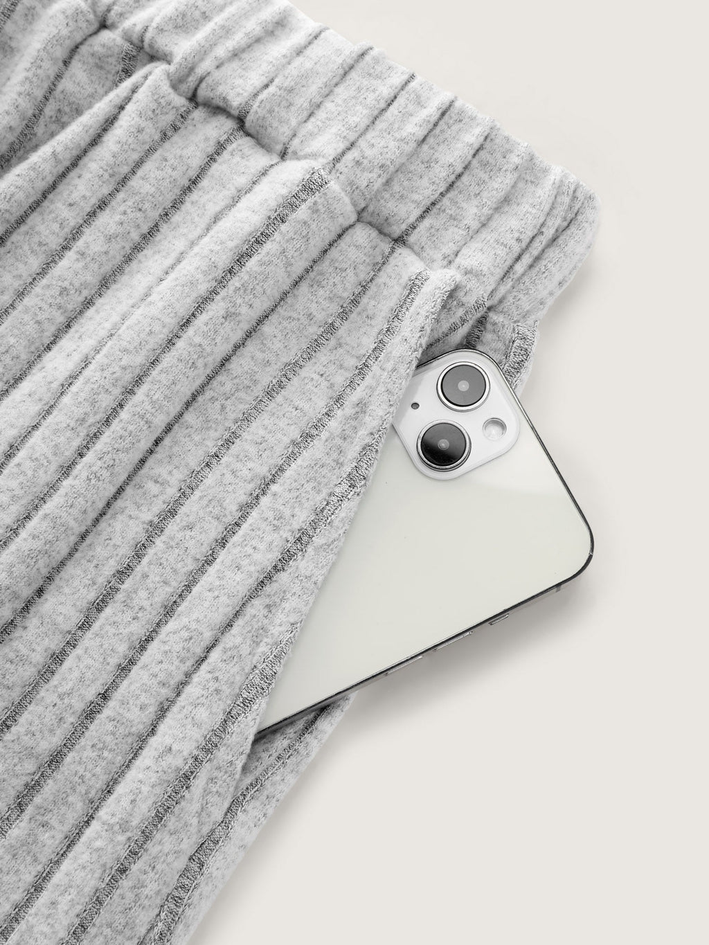 Stretchy-Fit Ribbed Texture Lounge Set