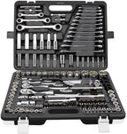 PENFU Wrench 150 Pieces Drive Socket Set Ratchet Wrench Combination Tools Auto Repair Tool Kit for Car Repair/Home Maintenance Hand Repair Tool