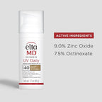 EltaMD UV Daily Tinted Sunscreen with Zinc Oxide, SPF 40 Face Sunscreen Moisturizer, Helps Hydrate Skin and Decrease Wrinkles, Lightweight Face Sunscreen, Absorbs Into Skin Quickly, 1.7 oz Pump