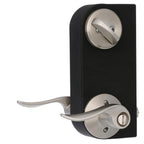 Satin Nickel Single Cylinder Deadbolt with Sacramento Entry Door Lever Combo Pack
