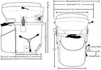 Nature's Head Self Contained Composting Toilet with Close Quarters Spider Handle