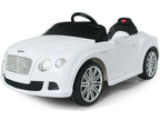 Electric Car Bentley GTC 12V power Ride On For kids Remote Control Horn Front Lights - White