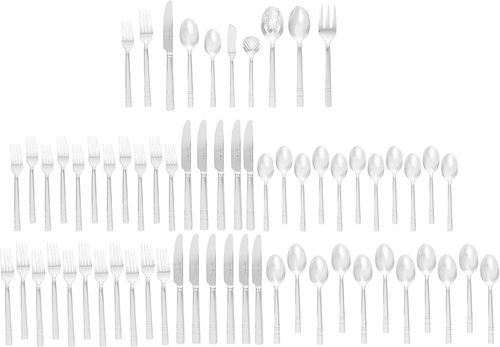 HENCKELS Flatware Set, 65-pc, Clear