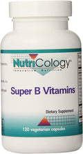 Nutricology Super B Vitamins, Vegicaps, 120-count (Pack of 12)