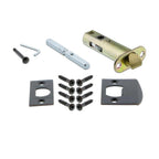 Prairie Plate 2-3/8 in. Backset Timeless Bronze Privacy Bed/Bath White Porcelain Door Knob