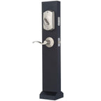 Camelot Satin Nickel Electronic Door Lock Deadbolt with Accent Door Lever