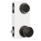 Cove Venetian Bronze Exterior Entry Door Knob and Single Cylinder Deadbolt Combo Pack