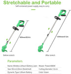 SAHAPA 21V Cordless Grass Trimmer with Steel Blades Mini Mower Weed, Cordless Weed Brush Cutter Kit Pruning Cutter Garden Tools, Battery Charger Included