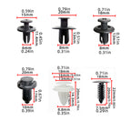 100pcs Auto Fastener Clip Car Fender Push Retainer Pin Rivet Bumper For Door Trim Panel Retainer Body Repair Tool Kit , Box Package