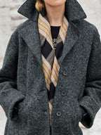 Casual Solid Color Lapel Long Sleeves Coat