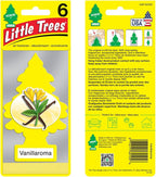 LITTLE TREES Air Fresheners Car Air Freshener. Hanging Tree Provides Long Lasting Scent for Auto or Home. Vanillaroma, 24 Air Fresheners