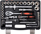 Peixiang Sturdy 61 pcs/Set Socket Wrench Set Spanner Car Machine Repair Service Tools Kit with Heavy Duty Ratchet Hardware Tool Kits Safety