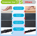 Car Seat Covers Front Seats Only - Wedge Shape Universal Car Seat Cover Improve Vision/Posture - Memory Foam Seat Cushion for Tailbone Pain Relief (Mesh Cover,Gray)