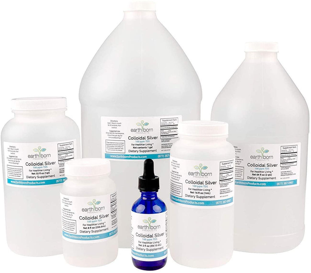 Monatomic Colloidal Silver, 100 ppm, Immune Support - 1 Gallon Bottle