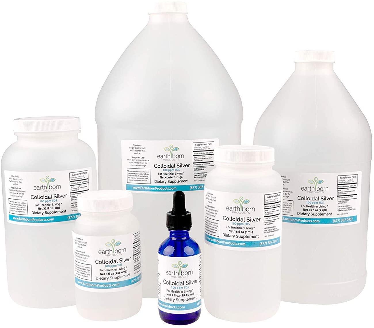 Monatomic Colloidal Silver, 100 ppm, Immune Support - 1 Gallon Bottle