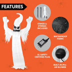 12 Ft Tall Halloween Inflatable Scary Spooky Ghost Inflatable Yard Decoration with Build-in LEDs Blow Up Inflatables for Halloween Party Indoor, Outdoor, Yard, Garden, Lawn Decorations