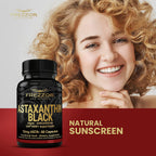 FREZZOR New Zealand Astaxanthin Black with UAF1000+, Anti-Aging, Skin, Eye, Nerve, Muscle Recovery, Cardiovascular and Immune Support Antioxidant Supplement, 12mg Astaxanthin, 180 Servings, 6 Bottles