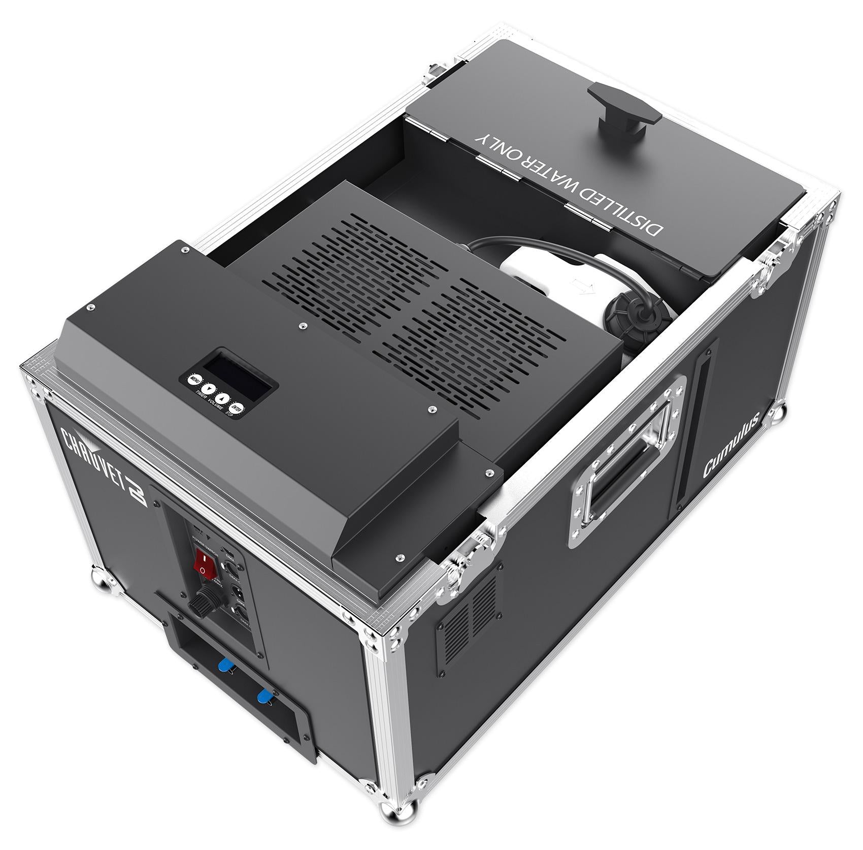 Chauvet DJ CUMULUS Fog Machine Pro DMX Fogger w/ Road Case + (10) Gallons Fluid