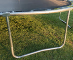 JumpOval 10' x 15' Trampoline, with Two Basketball Hoops, Blue/Yellow