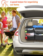 Oasser Car Storage Organizer Version, Hanging Trunk Organizer with 10 Different Functional Storage Bags, Car Trunk Organizer for SUV Truck MPV VAN