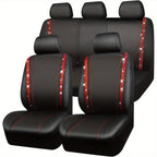 Bling Car Seat Covers Full Set, Shining Rhinestone Waterproof Leather Seat Covers For Women,Universal Fit 95% Automotive, Silver Artificial Diamond