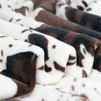 1pc Soft and Warm Cow Print Blanket - Plush Fleece Flannel Throw for All-Season Comfort - Perfect for Daughters, Adults, Students, and Teens