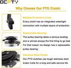 OCPTY Electric Power Take Off Clutch Electric PTO Clutch 388740 Quality Upgraded Aftermarket Fit for Grasshopper, for Woods, for Warner, for Stens