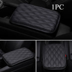 1PC Leather Car Armrest Mat, Universal Interior Auto Armrests StoraBox Mats Dust-proof Cushion Cover Armrest Waterproof Protector