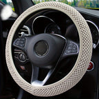 Three-dimensional Mesh Breathable Sweat-absorbing Comfortable Non-slip Car Steering Wheel Cover, Without Inner Ring Suitable For 14.57-14.96inch Auto Parts