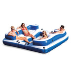 5 Seat Inflatable Lounging Pool Float and Inflatable Giant 5 Person Raft