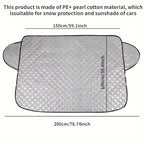 1pc Keep Your Car Protected From Snow And Sun With Our Foldable Windshield Cover