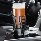 2 in 1 Multifunctional Car Cup Holder Expander with Adjustable Base,THIS HILL Cup Holder Extender for Car for Bottles Cups Drinks Snack