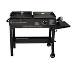 Griddle and Charcoal Grill Combo Flat Top Gas Hibachi Station
