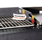 Griddle and Charcoal Grill Combo Flat Top Gas Hibachi Station