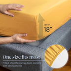 LuxClub 6 PC California King Size Sheet Set Bamboo Sheets Deep Pockets 18" Eco Friendly Wrinkle Free Cooling Sheets Machine Washable Hotel Bedding Silky Soft - Medallion Gold California King